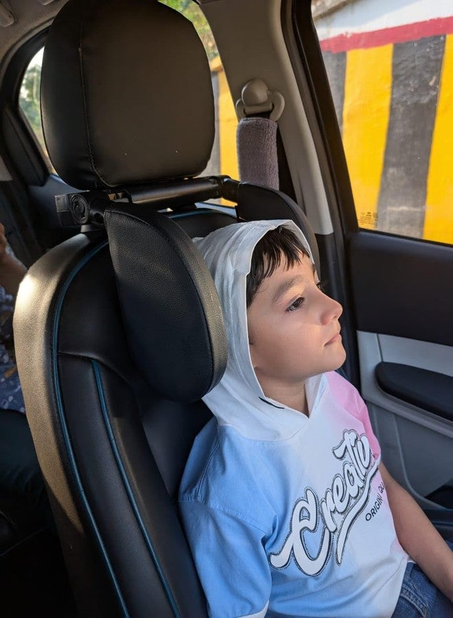 YOURKARTS.COM Headrest Cushion|Car Seat Headrest Support Pillow for Kids|Adjustable Travel Sleeping Head Support for Car|Side Neck Protector for Children & Adults|Universal Fit for Most Car Seats - Image 3